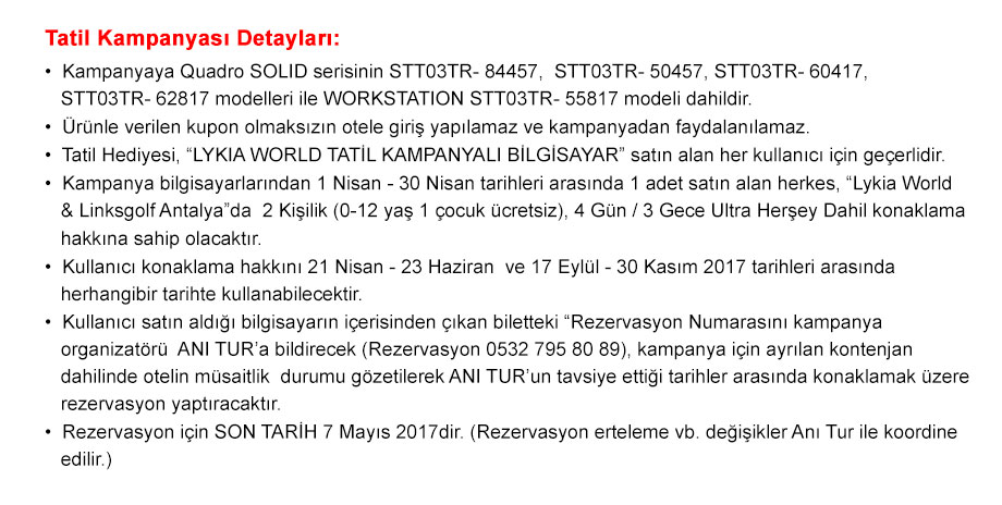 quadro, workstation, tatil, kampanya, antalya, lykia world, linksgolf, stt03tr-55817