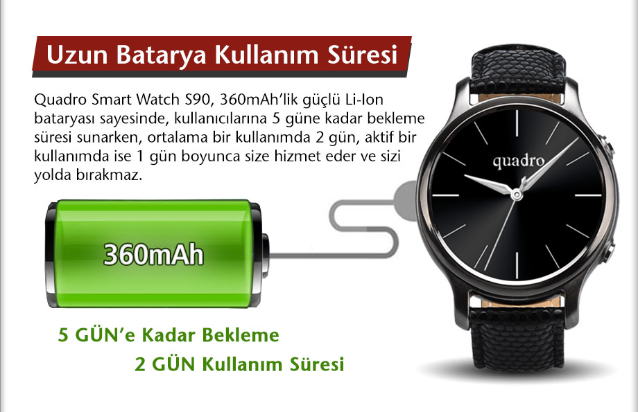 quadro, smart watch, s90, akıllı saat, pedometre, adımsayar, uyku monitörü;, remote capture
